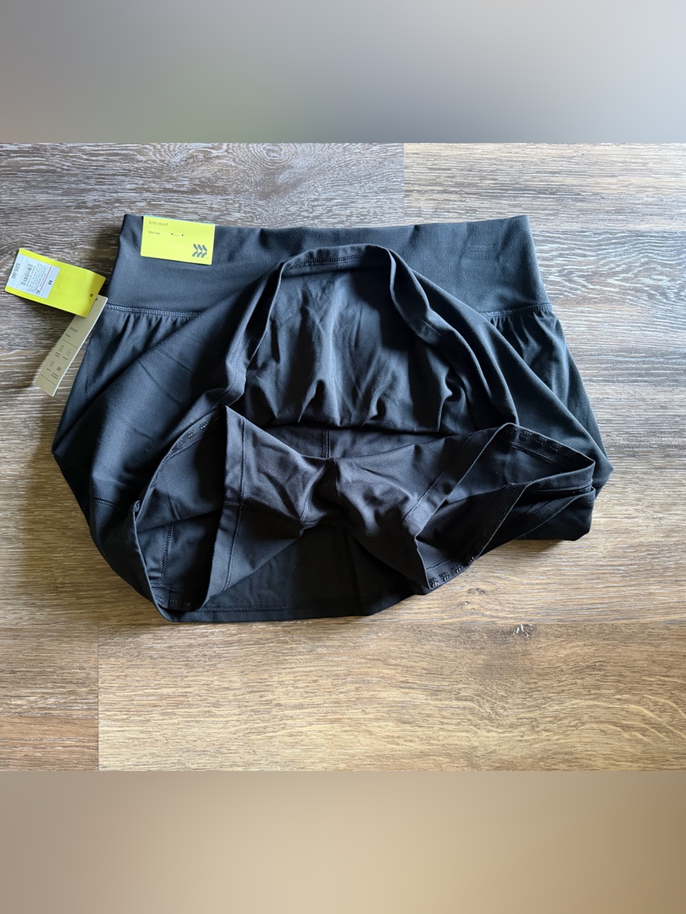 NWT All in Motion Black Mid-Rise Knit Skirt Skort - Picture 4 of 6